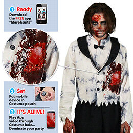 Beating Heart Scary Zombie Adult Costume