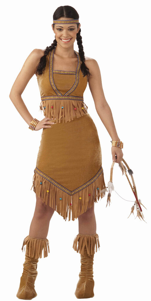 Buy 4 Pcs Women Native American Costume Set Brown Indian Princess Outfit  for Kids Mardi Gras Purim Party Cosplay Dress Party (Medium) Online at Low  Prices in India - Amazon.in
