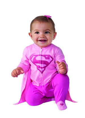 Pink Supergirl Onesie Baby Costume