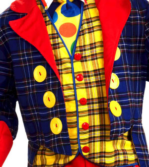 Mens Checkers the Clown Adult Costume