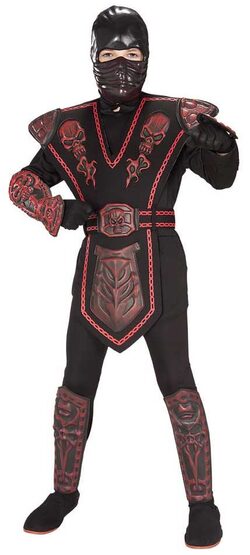 Red Skull Warrior Ninja Kids Costume