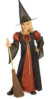 Kids Renaissance Glitter Witch Costume
