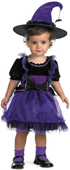 Toddler Frilly Witch Kids Costume
