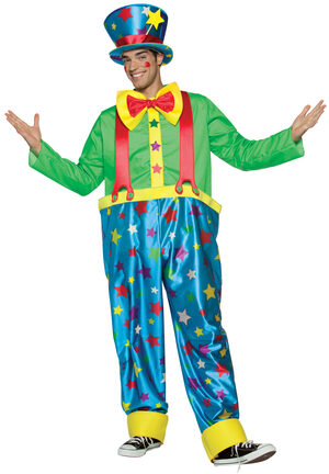 Mens Star Clown Adult Costume