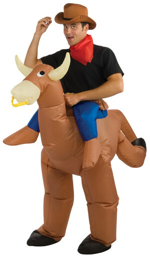 Inflatable Bull Riding Cowboy Adult Costume