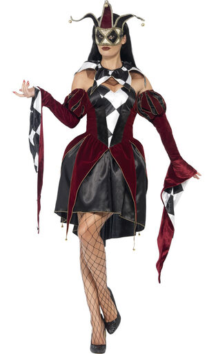 Gothic Venetian Harlequin Adult Costume