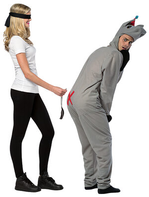 Funny Pin the Tail on the Donkey Adult Costume