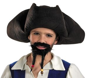Kids Pirate Hat with Moustache and Goatee