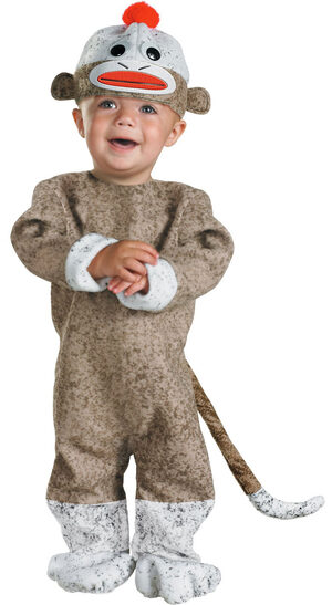 Sock Monkey Baby Costume