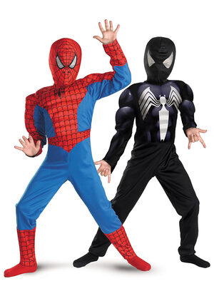Reversible SpiderMan 3 Red To Black Muscle Chest Kids Costume