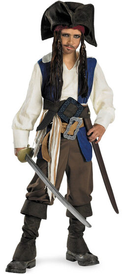 Kids Captain Jack Sparrow Deluxe Pirates of the Caribbean Costume