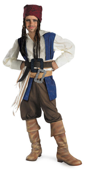 Captain Jack Sparrow Quality Kids Pirates of Caribbean Costume 