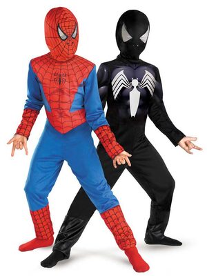Reversible SpiderMan 3 Red To Black Kids Costume - Mr. Costumes