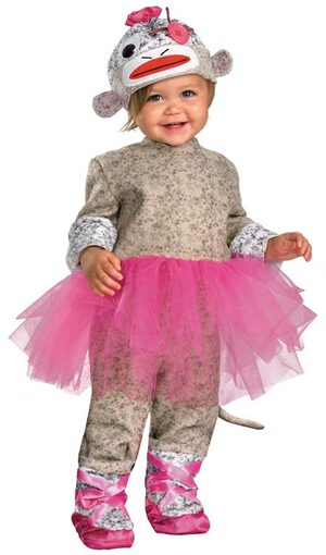 Sock Monkey Ballerina Baby Costume