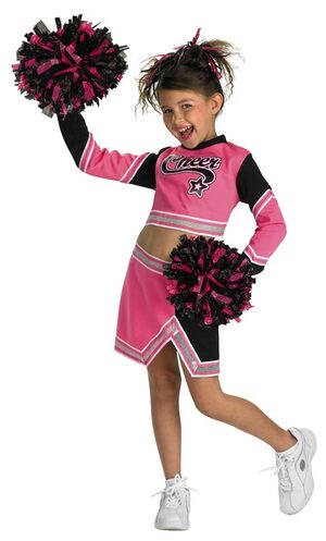 Go Team Pink Cheerleader Kids Costume