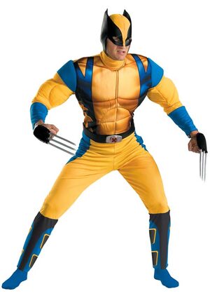 Wolverine Muscle Chest Adult Costume