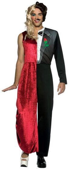 Dual Man and Woman Funny Adult Costume