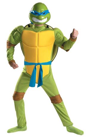 Leonardo Muscle Chest Ninja Turtle Kids Costume