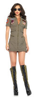 Sexy Flight Dress Top Gun Costume