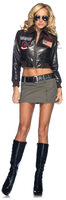 Womens Sexy Top Gun Pilot Costume