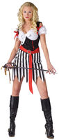 Sexy Stripe Pirate Wench Costume