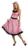Adult Polka Dot Prom 60s Costume
