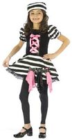 Girls Convict Cutie Kids Costume