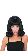 Adult Black 60s Flip Wig