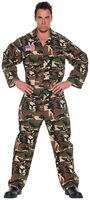 Mens Adult Army Jumpsuit Costume