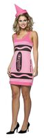 Womens Sexy Tickle Me Pink Crayola Crayon Costume