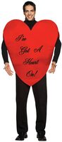 Mens Heart On Funny Adult Costume