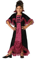Girls Midnight Vampiress Kids Costume