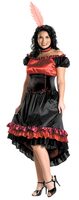 Womens Can Can Cutie Plus Size Saloon Girl Costume
