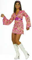 Womens Flower Power Adult 60s Costume