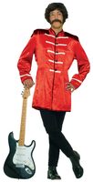 Mens Red British Explosion Adult 60s Costume