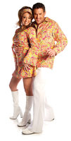 Mens Groovy Orange Adult 70s Costume