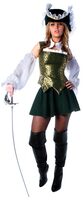 Womens Sexy Green Musketeer Costume