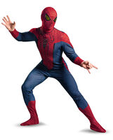 Spiderman mens costume with boot covers