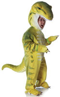 Toddler green T-Rex dinosaur costume