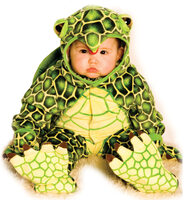 Green turtle toddler costume