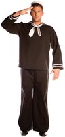 Mens Black Adult Sailor Costume