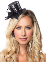 Glitter and Sequin Striped Mini Top Hat