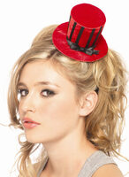 Velvet Striped Petite Satin Top Hat