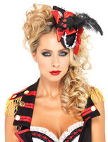 Pillbox Pirate Hat with Cute Skull Clip