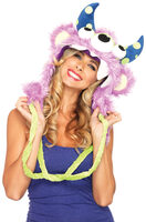 Three Eyed Fred Furry Monster Hood