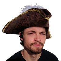 Faux Suede Adult Pirate Hat