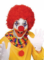 Adult Red Afro Clown Wig