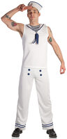 Mens White Navy Costume