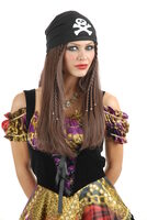 Brown Braided Pirate Wig