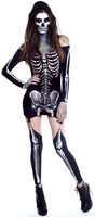 x-rayed skeleton costume